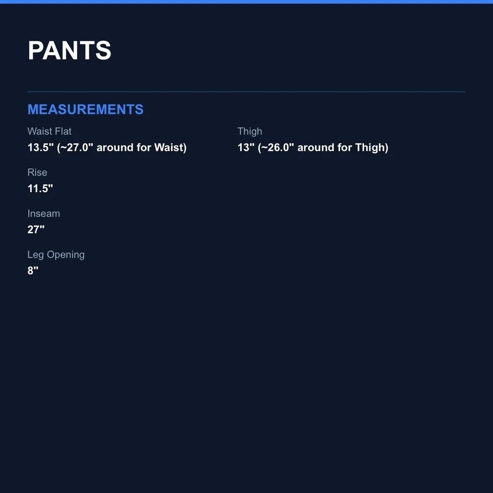 Lauren Ralph Lauren measurements waist